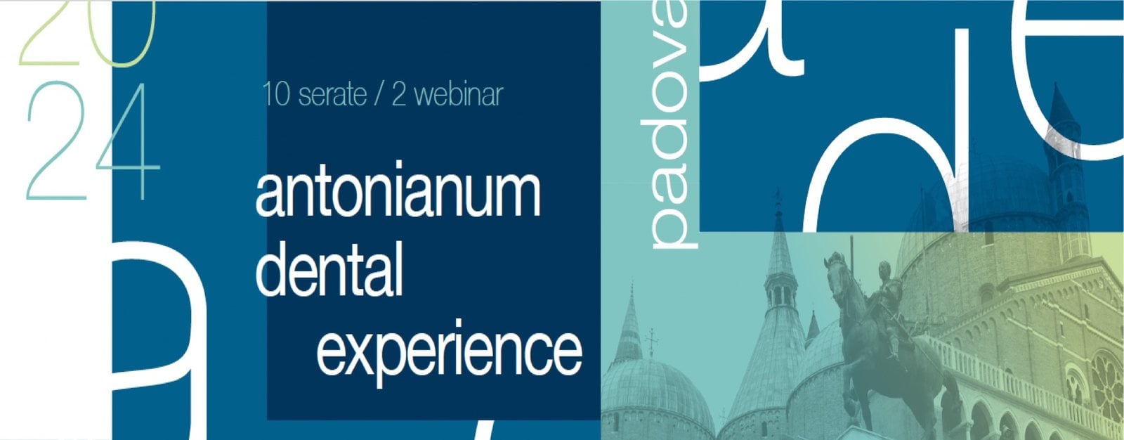 Locandina di Antonianum Dental Experience 2024, dieci serate e due webinar